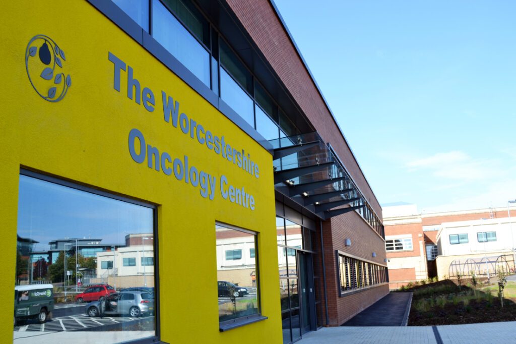 The Worcestershire Oncology Centre front entrance