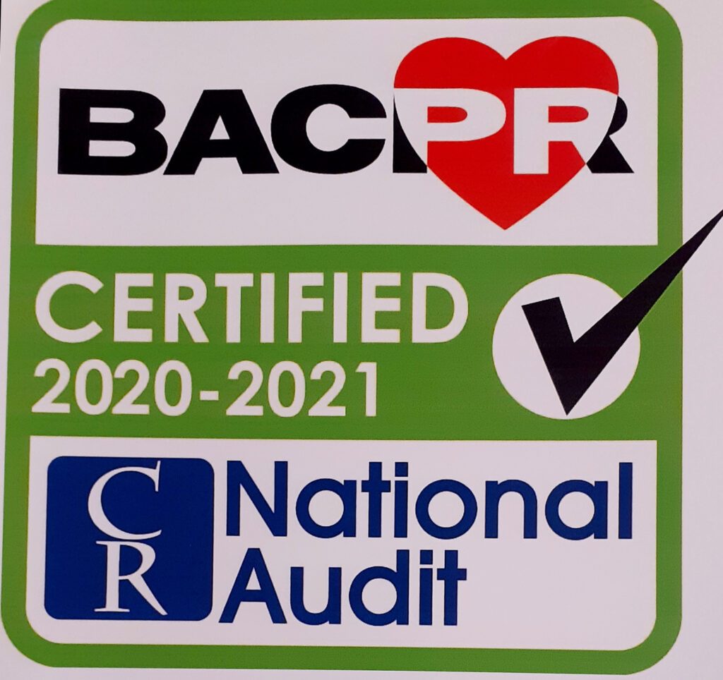 BACPR Certification bade for 2020-2021