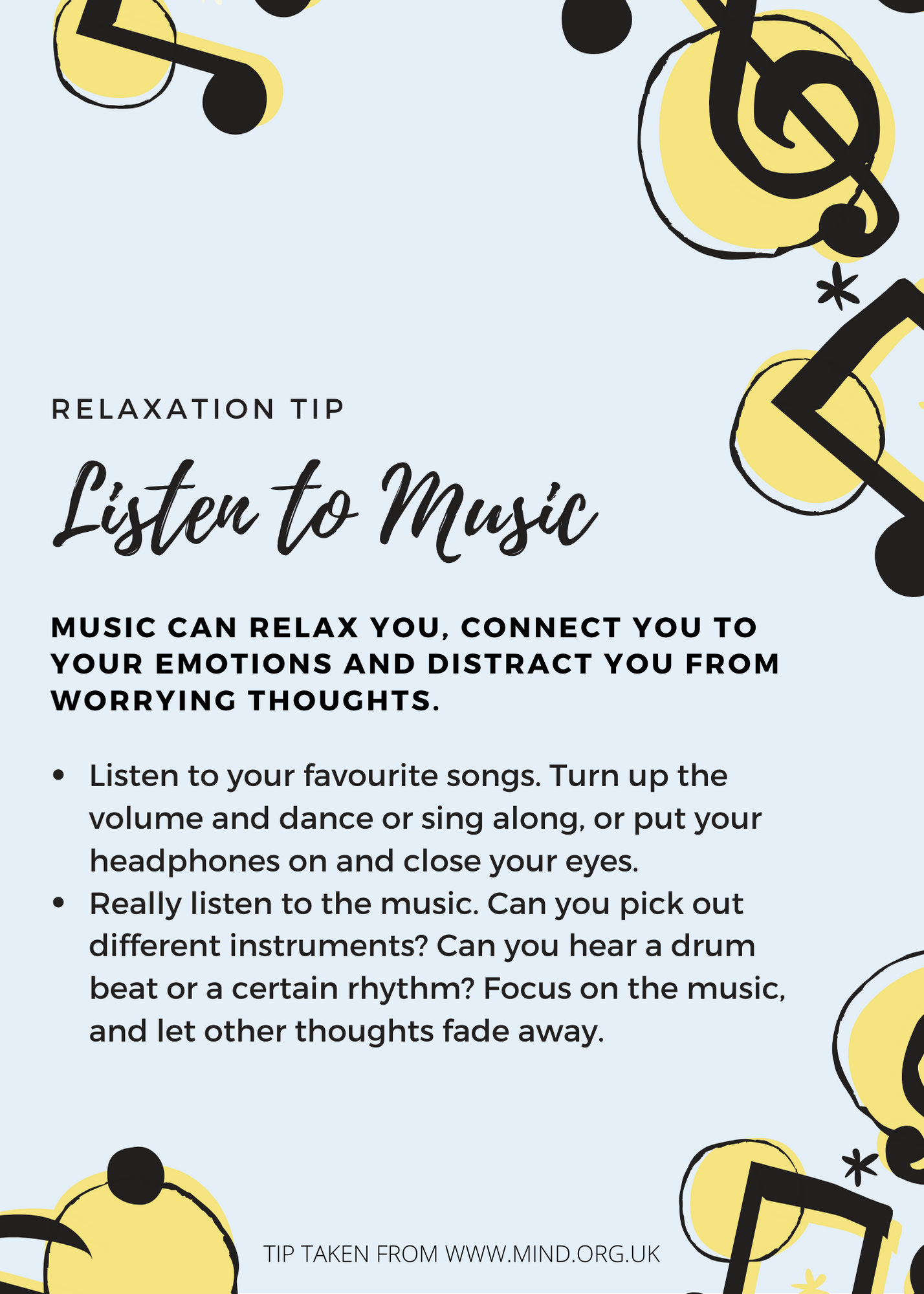 Listen to music poster