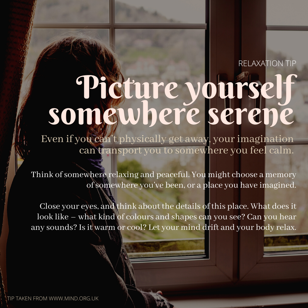Picture yourself somewhere serene poster