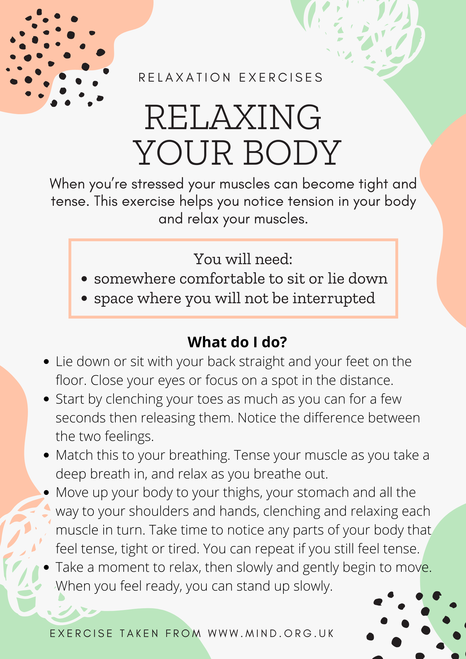 Relaxing your body poster amended
