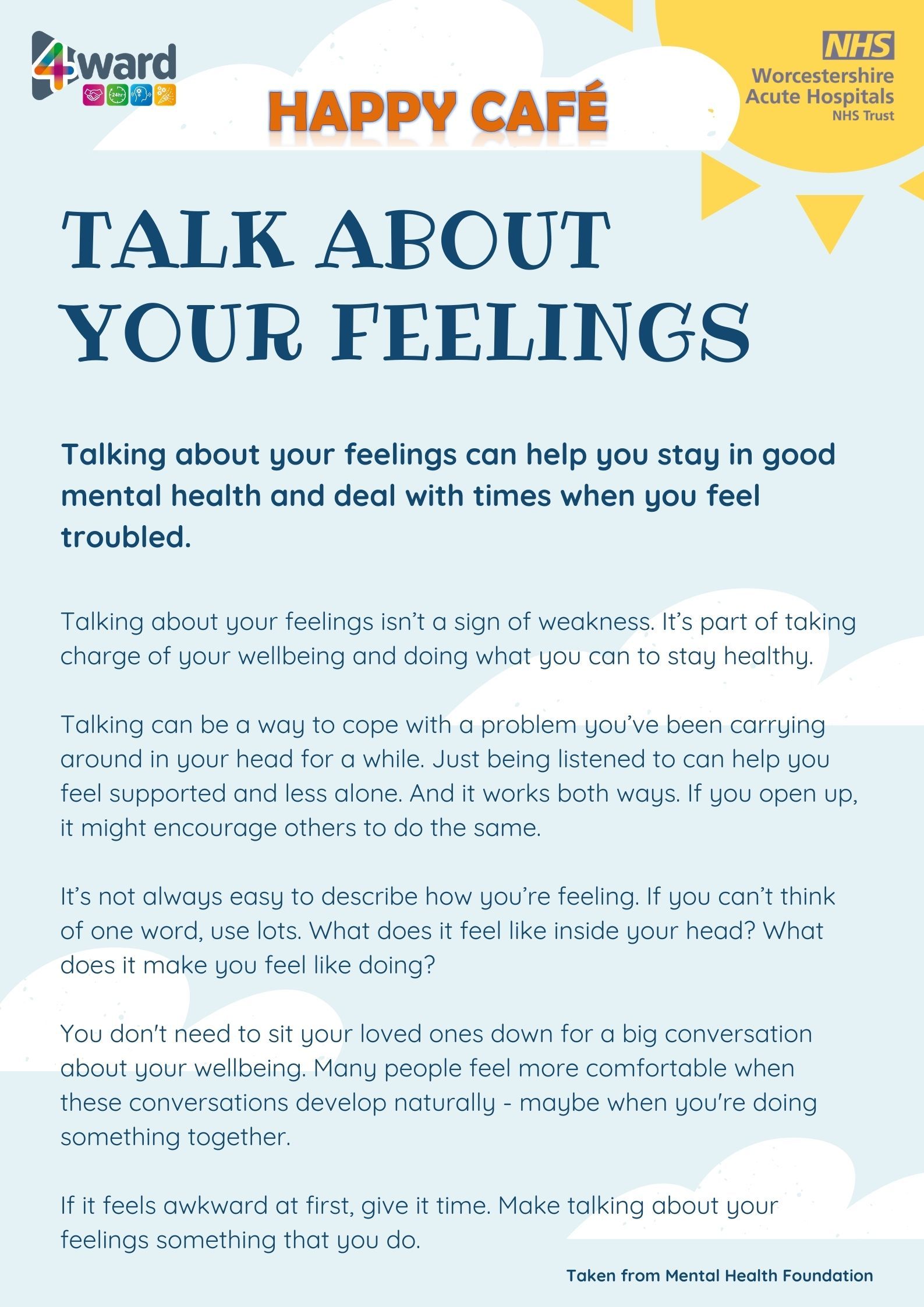 top tips 5 talk about feelings