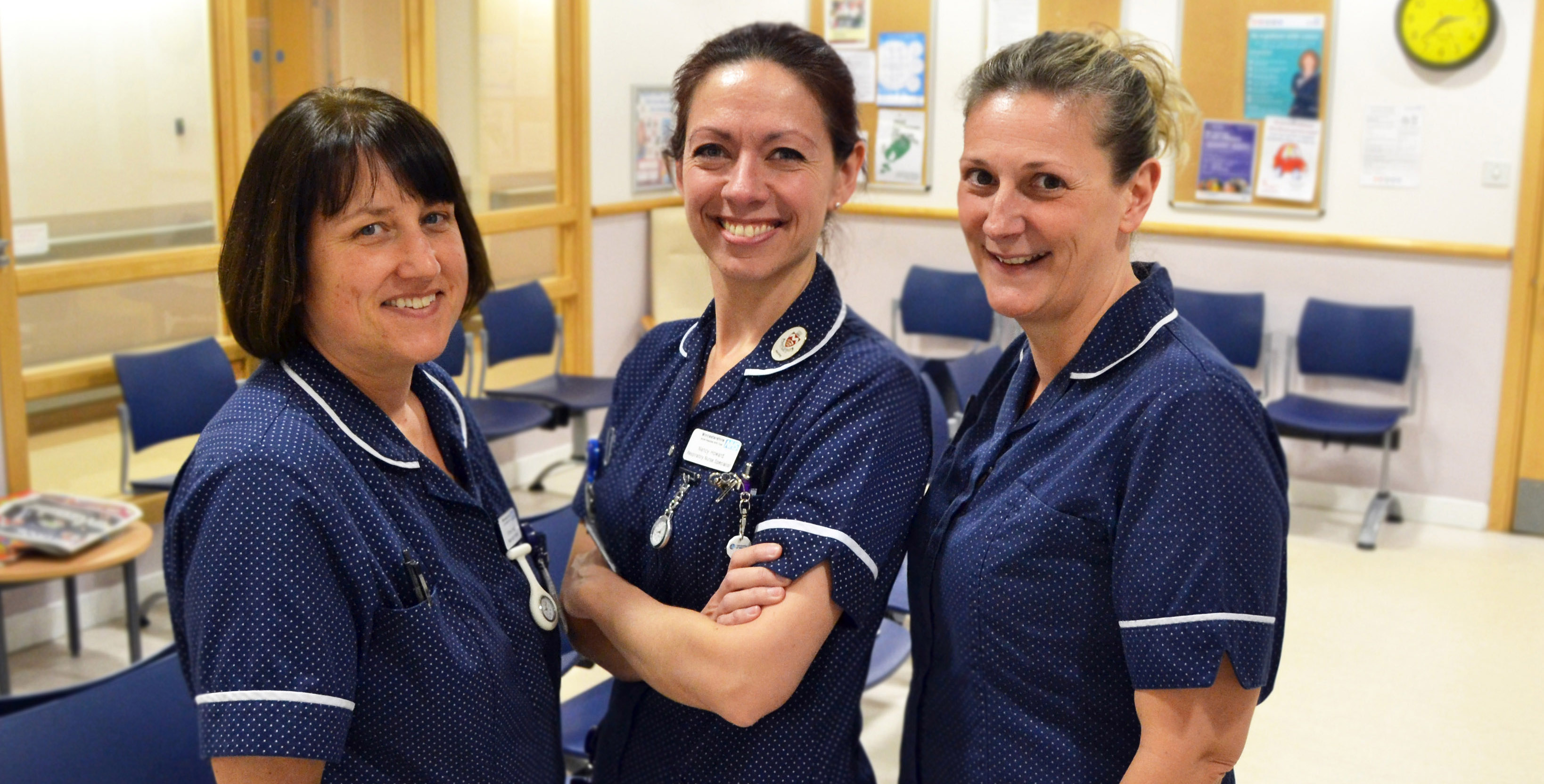 Three nurses standing together