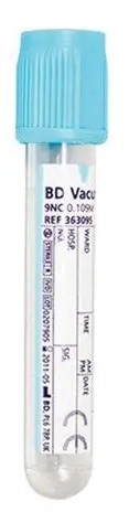 2.7ml blue top citrate
1.8ml blue top citrate paediatric bottle
