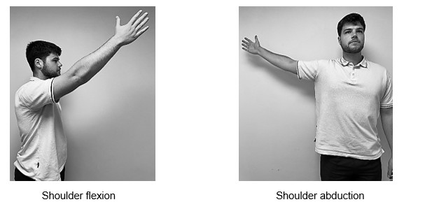 Shoulder flexion and shoulder abduction