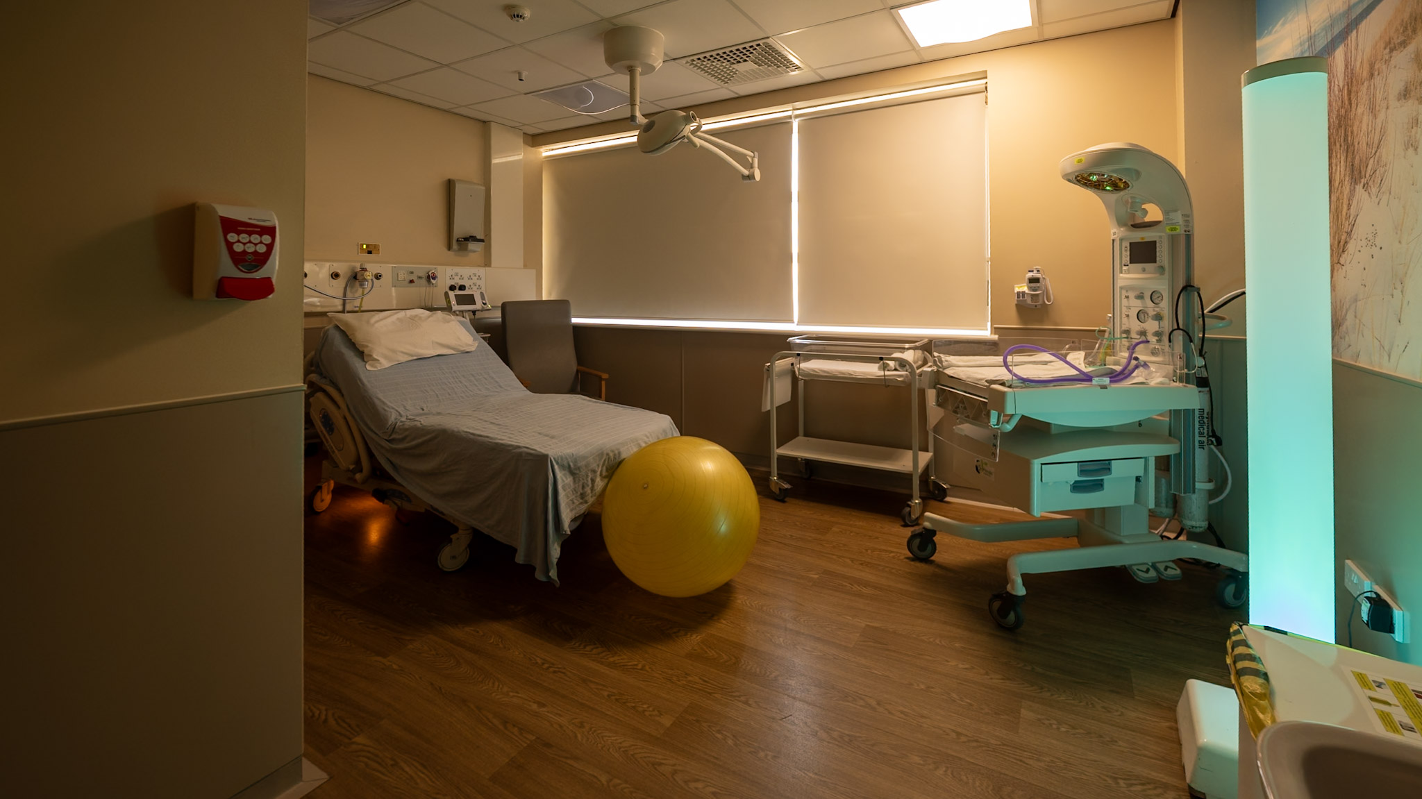A view of a room in the Delivery Suite